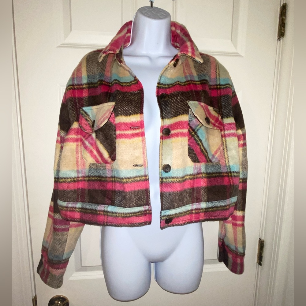 Wild Fable flannel crop jacket. NWT.
